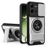 OnePlus Nord CE6 5G / Nord 6 5G / Turbo 6V 5G / Turbo 6 5G Magnetiskt skal Ringhållare Vikbart Stativ TPU PC mobilskal med Kameralinsreglage