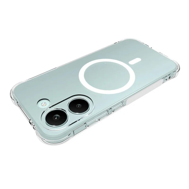 WANLONFENG for Xiaomi Poco X8 Pro 5G / Xiaomi Redmi Turbo 5 5G  TM1 Series 2.0mm Magnetic Case Clear TPU Phone Back Cover