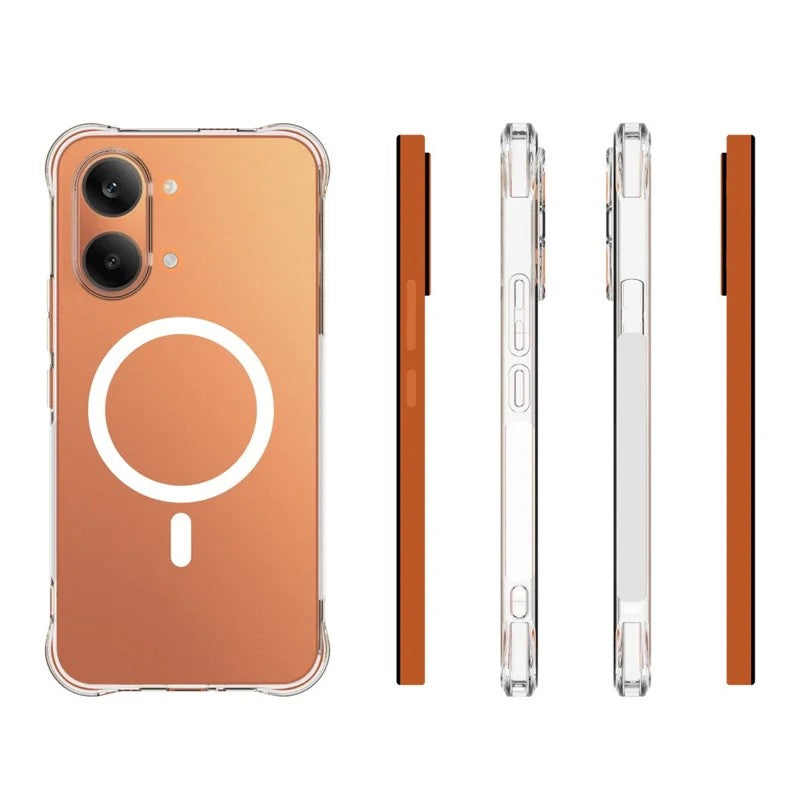 WANLONFENG for Xiaomi Poco X8 Pro Max 5G / Xiaomi Redmi Turbo 5 Max 5G  TM1 Series 2.0mm Magnetic Case Clear TPU Phone Back Cover
