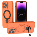 For iPhone 14 Pro Max Magnetic Case Rotating Kickstand TPU PC Phone Cover