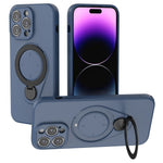 For iPhone 14 Pro Max Magnetic Case Rotating Kickstand TPU PC Phone Cover
