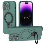 For iPhone 14 Pro Max Magnetic Case Rotating Kickstand TPU PC Phone Cover