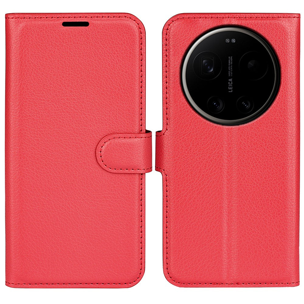 AMORUS For Xiaomi 17 Ultra 5G Wallet Case Litchi Texture Shockproof Leather Flip Stand Phone Cover