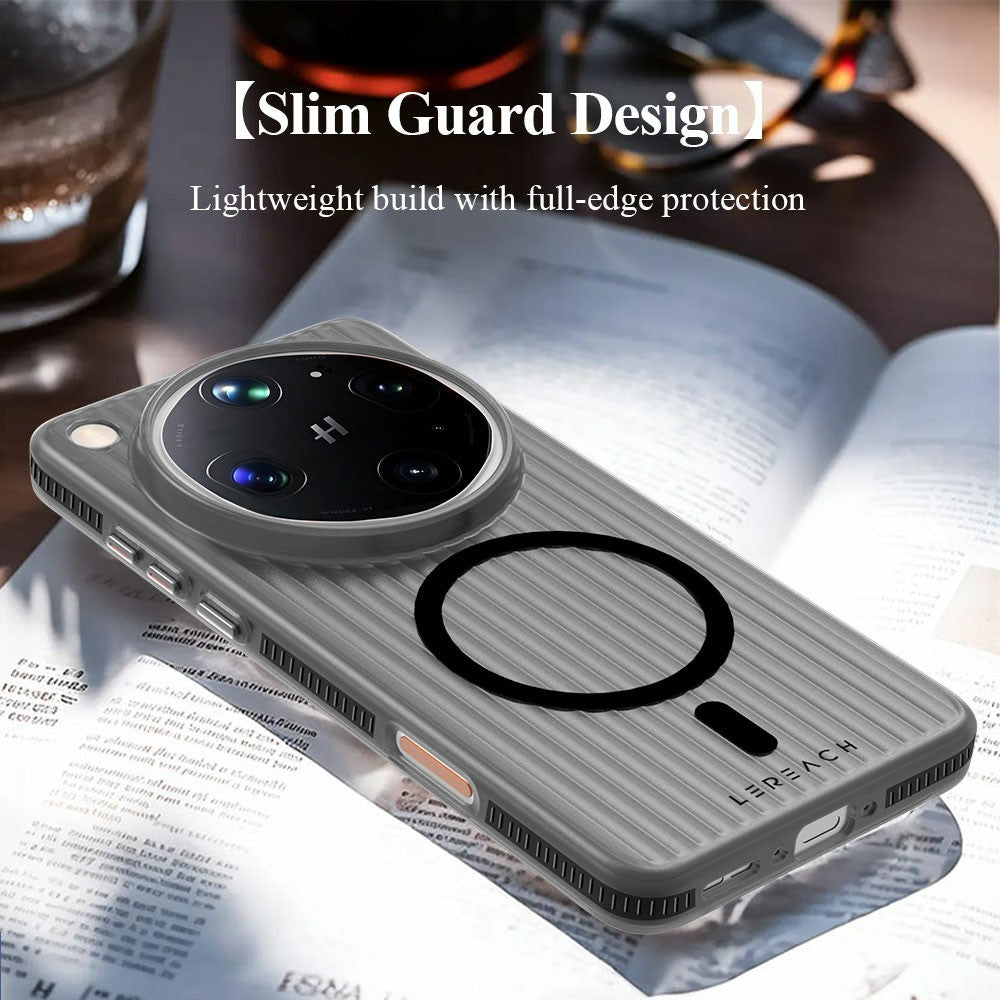 LEREACH TOC Series for Oppo Find X9 Ultra 5G Magnetic Case Flowing Grid PC Phone Cover