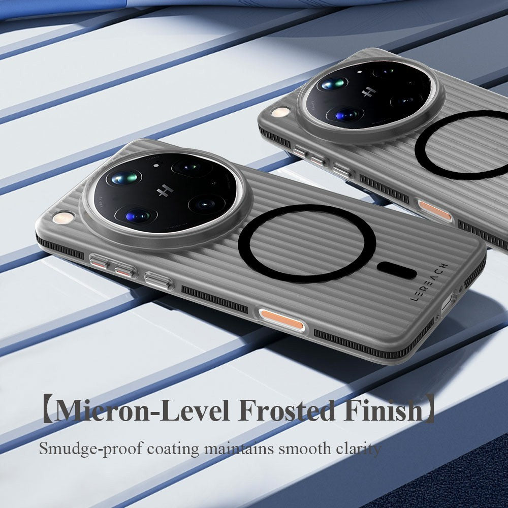 LEREACH TOC Series for Oppo Find X9 Ultra 5G Magnetic Case Flowing Grid PC Phone Cover