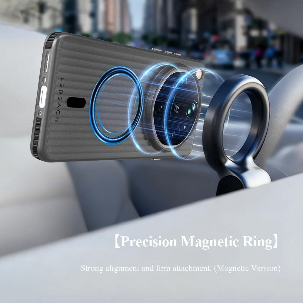 LEREACH TOC Series for Oppo Find X9 Ultra 5G Magnetic Case Flowing Grid PC Phone Cover