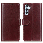 Stötsäkert mobilskal för Samsung Galaxy A54 5G, plånboksfodral med magnetlås, Crazy Horse-textur i PU-läder, flipfodral