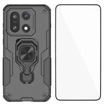 WANLONFENG för OnePlus 15 5G mobilskal PC TPU Bakstycke Stativ med Härdat Glas