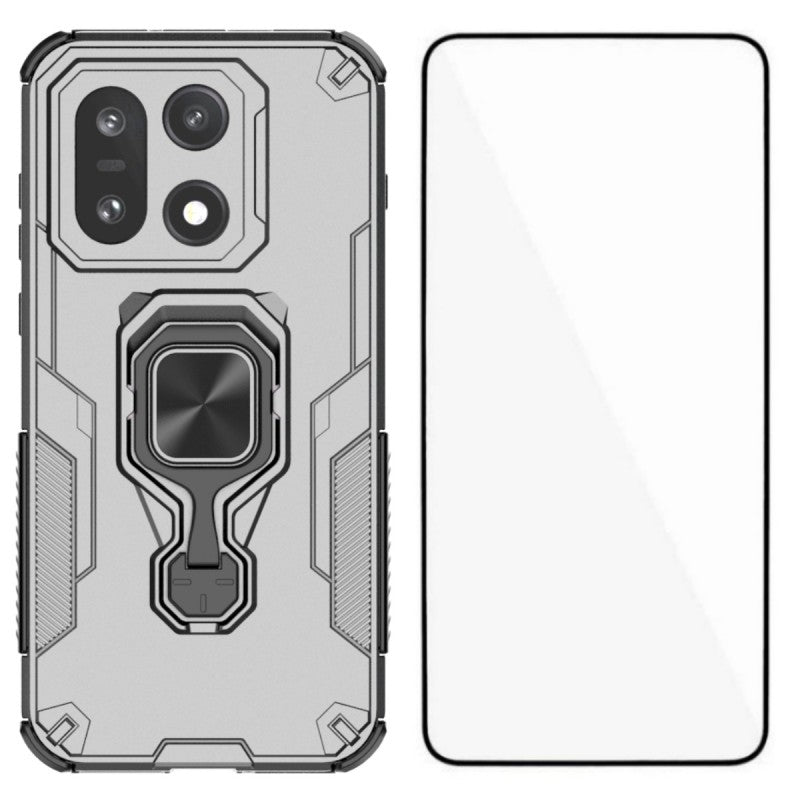WANLONFENG för OnePlus 15 5G mobilskal PC TPU Bakstycke Stativ med Härdat Glas