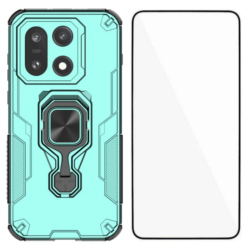 WANLONFENG för OnePlus 15 5G mobilskal PC TPU Bakstycke Stativ med Härdat Glas