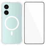 WANLONFENG til Xiaomi Poco X8 Pro 5G / Xiaomi Redmi Turbo 5 5G i WL2-serien, 2,0 mm magnetisk gennemsigtigt TPU-mobilcover med skærmfilm