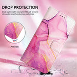 For Nothing Phone (4a) Pro Case with Strap Marble Pattern Leather Phone Cover Card Holder