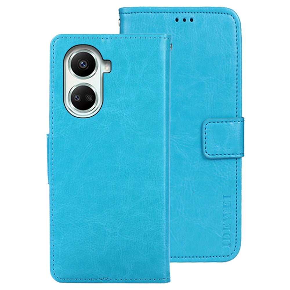 IDEWEI For Huawei nova 10 SE 4G Well-protected PU Leather Flip Stand Wallet Cover Crazy Horse Texture Phone Protective Case