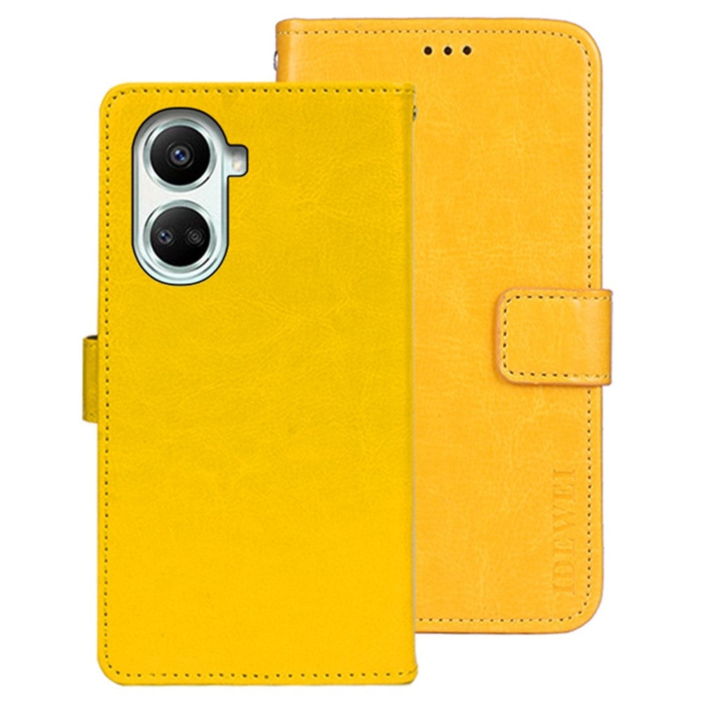 IDEWEI For Huawei nova 10 SE 4G Well-protected PU Leather Flip Stand Wallet Cover Crazy Horse Texture Phone Protective Case