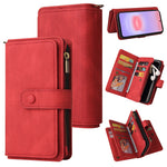 For Samsung Galaxy A27 5G Zipper Wallet Case with 15 Card Slots and Strap Leather Phone Cover