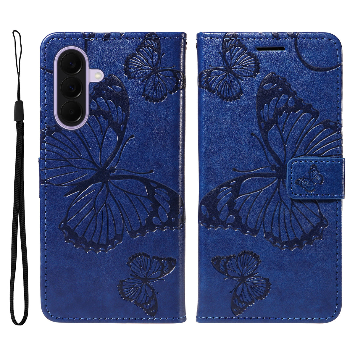 For Samsung Galaxy A27 5G Wallet Case Floral Butterfly Imprinted Leather Phone Cover Stand