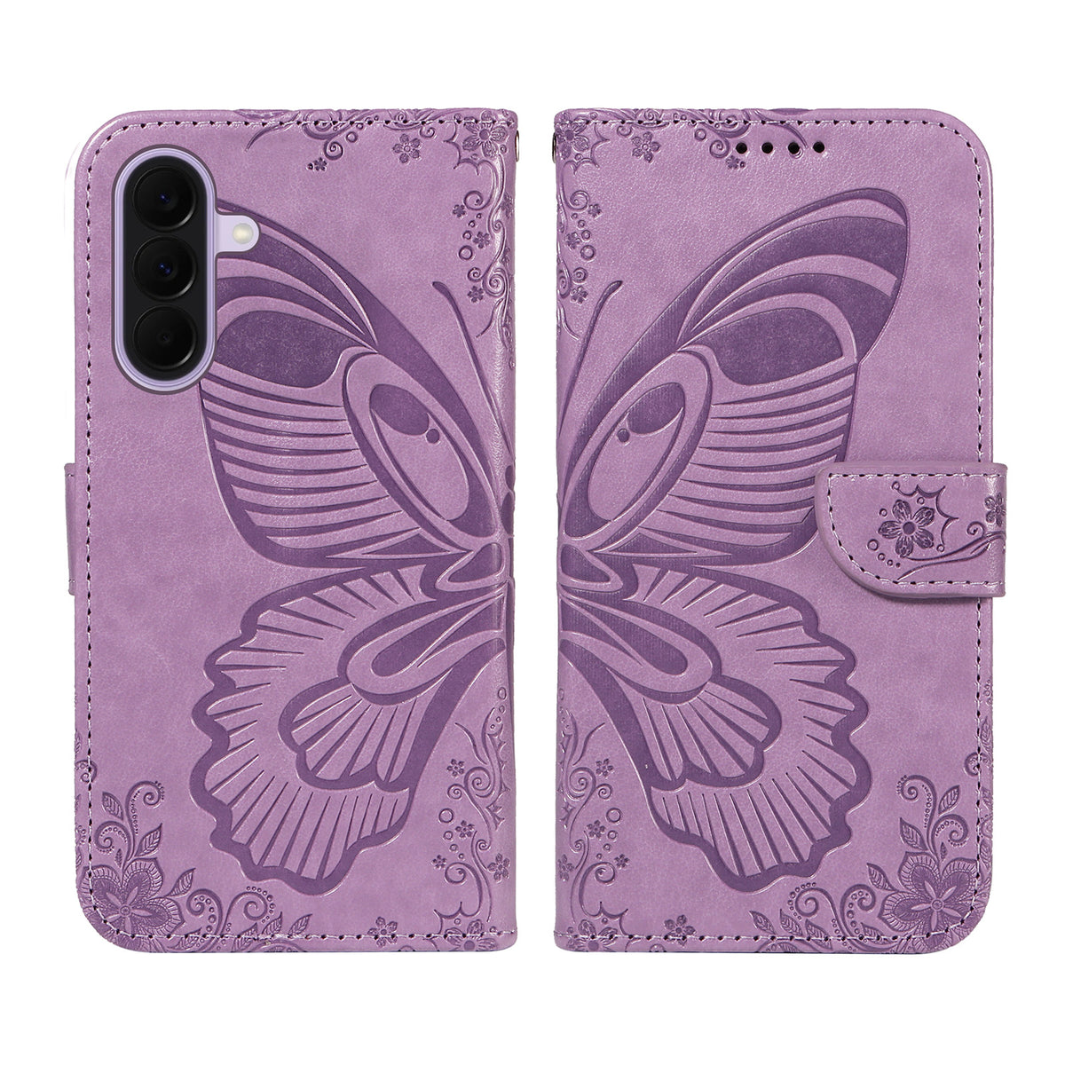 For Samsung Galaxy A27 5G Case Butterfly Pattern PU Leather Folio Flip Phone Cover