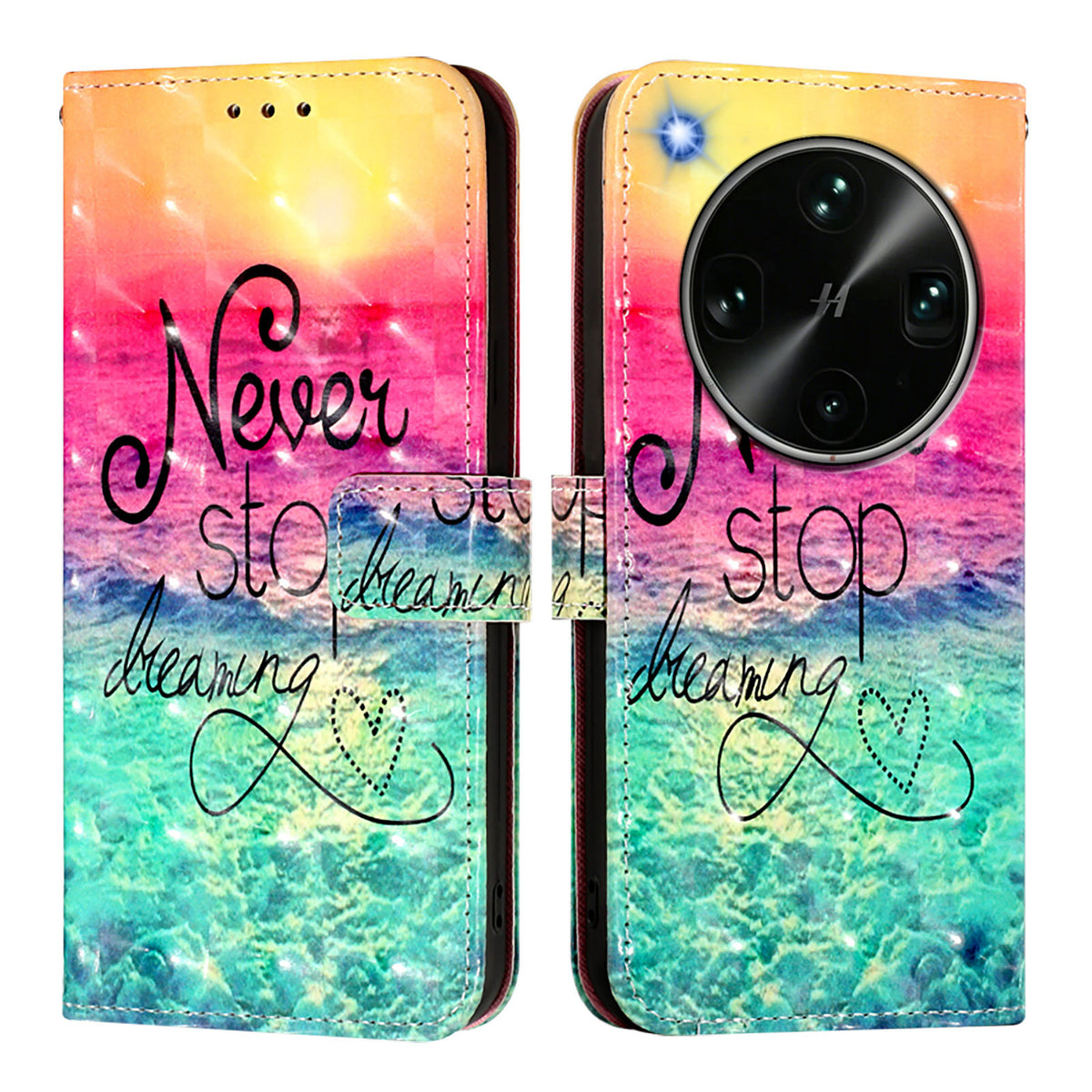 For Oppo Find X9 Ultra 5G Leather Case Pattern Printing Wallet Stand Mobile Cover with Strap