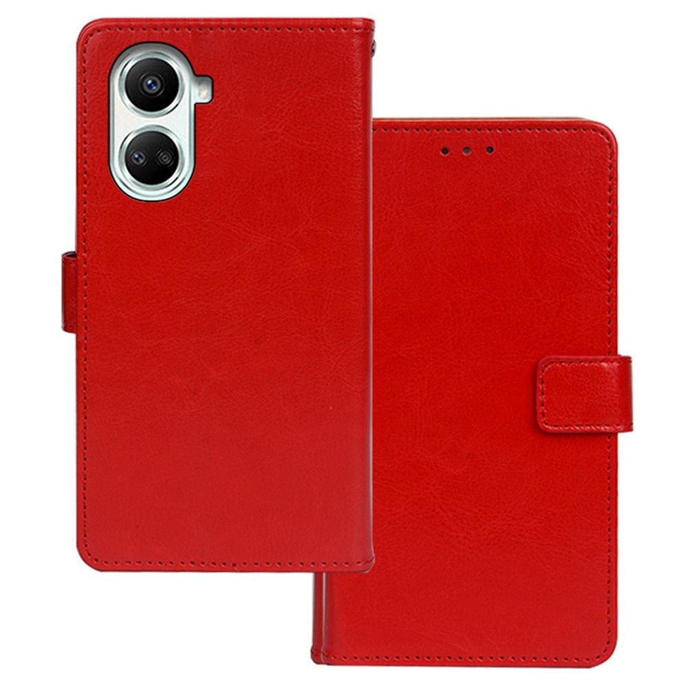 IDEWEI For Huawei nova 10 SE 4G Wallet Feature Shockproof Magnetic Closure Phone Case Crazy Horse Texture PU Leather Flip Cover with Stand