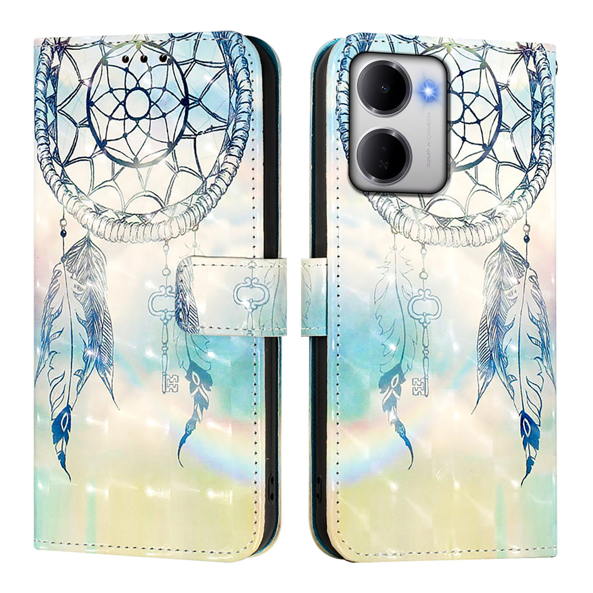 For Xiaomi Redmi 15a 5G Leather Case Pattern Printing Wallet Stand Mobile Cover with Strap