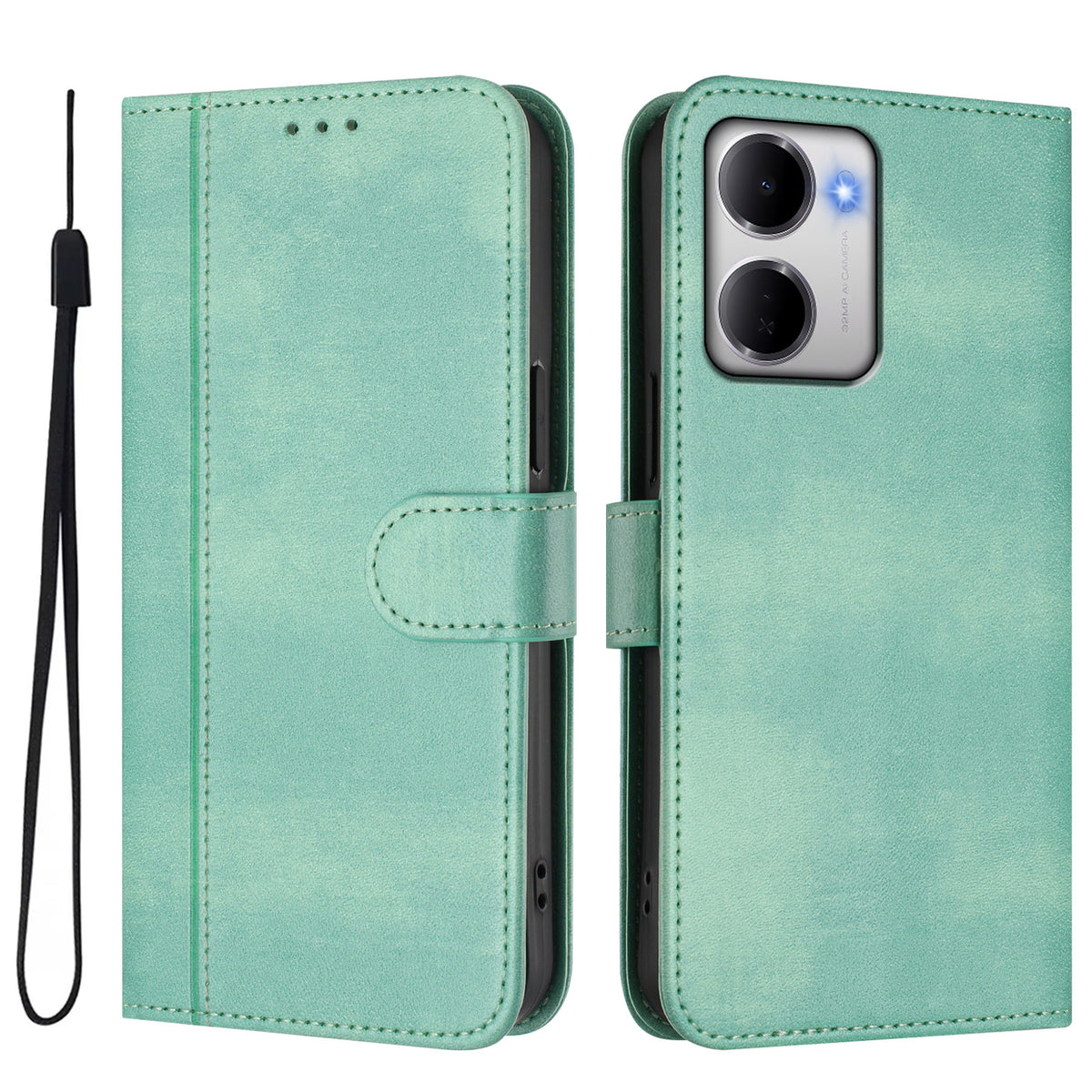 For Xiaomi Redmi 15a 5G Cases Wallet Stand Retro Texture Leather Phone Cover with Lanyard