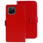 IDEWEI For Huawei nova Y61 4G Shock-absorbing PU Leather Flip Stand Wallet Cover Crazy Horse Texture Phone Protective Case