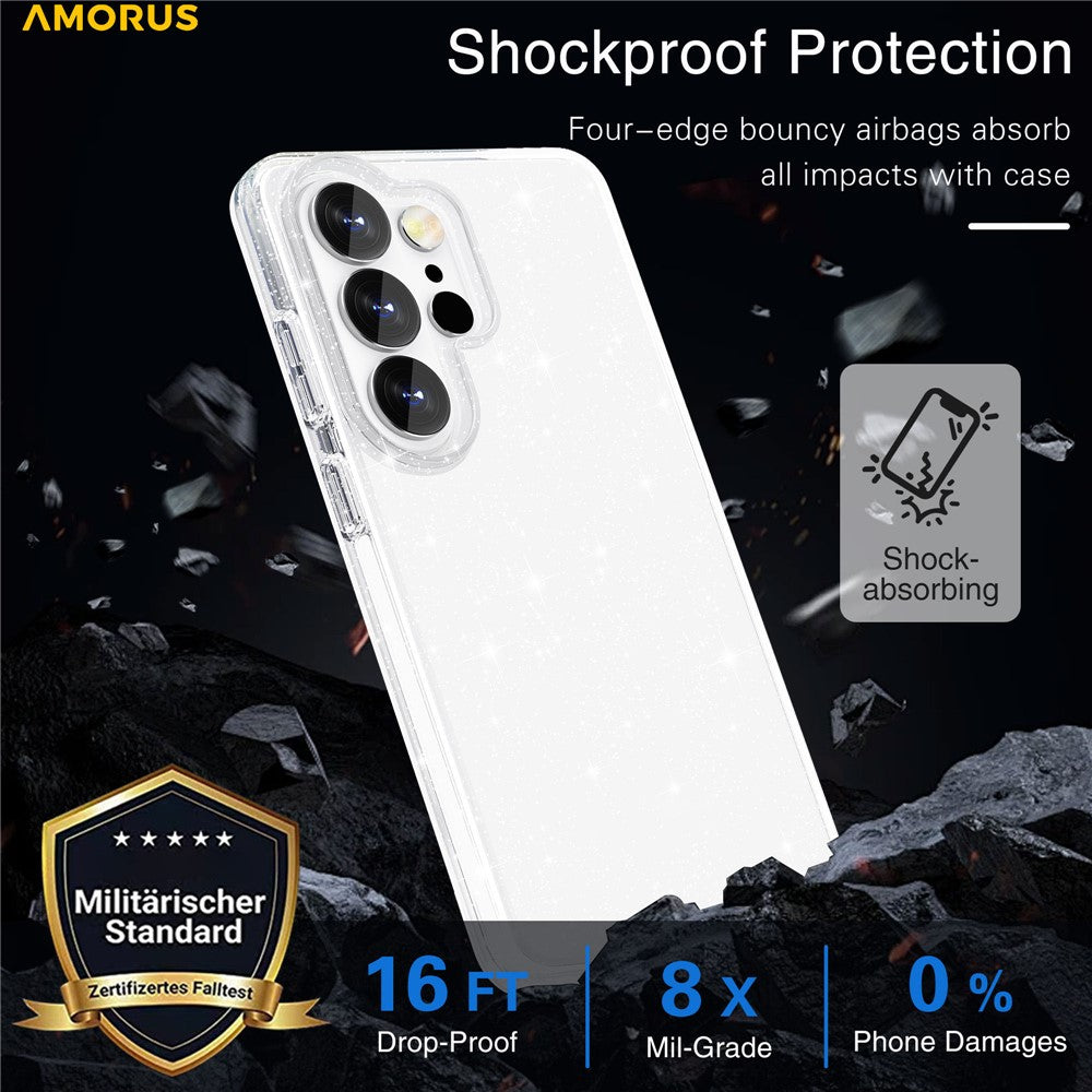 AMORUS For Samsung Galaxy S26 Ultra Case Soft TPU Hard PC Back Shockproof Phone Cover