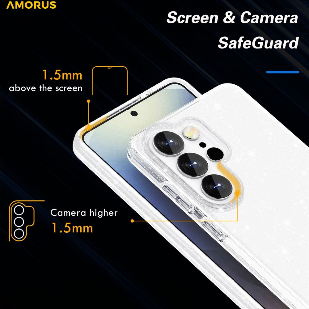 AMORUS For Samsung Galaxy S26 Ultra Case Soft TPU Hard PC Back Shockproof Phone Cover