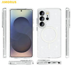 AMORUS For Samsung Galaxy S26 Ultra Magnetic Case Glitter Powder PC + TPU Phone Cover