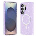 AMORUS For Samsung Galaxy S26 Ultra Magnetic Case Glitter Powder PC + TPU Phone Cover