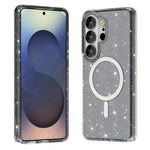 AMORUS For Samsung Galaxy S26 Ultra Magnetic Case Glitter Powder PC + TPU Phone Cover