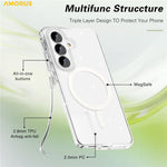 AMORUS For Samsung Galaxy S26 Magnetic Case Glitter Powder PC + TPU Phone Cover