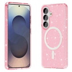 AMORUS For Samsung Galaxy S26 Magnetic Case Glitter Powder PC + TPU Phone Cover