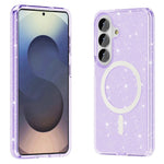 AMORUS For Samsung Galaxy S26 Magnetic Case Glitter Powder PC + TPU Phone Cover