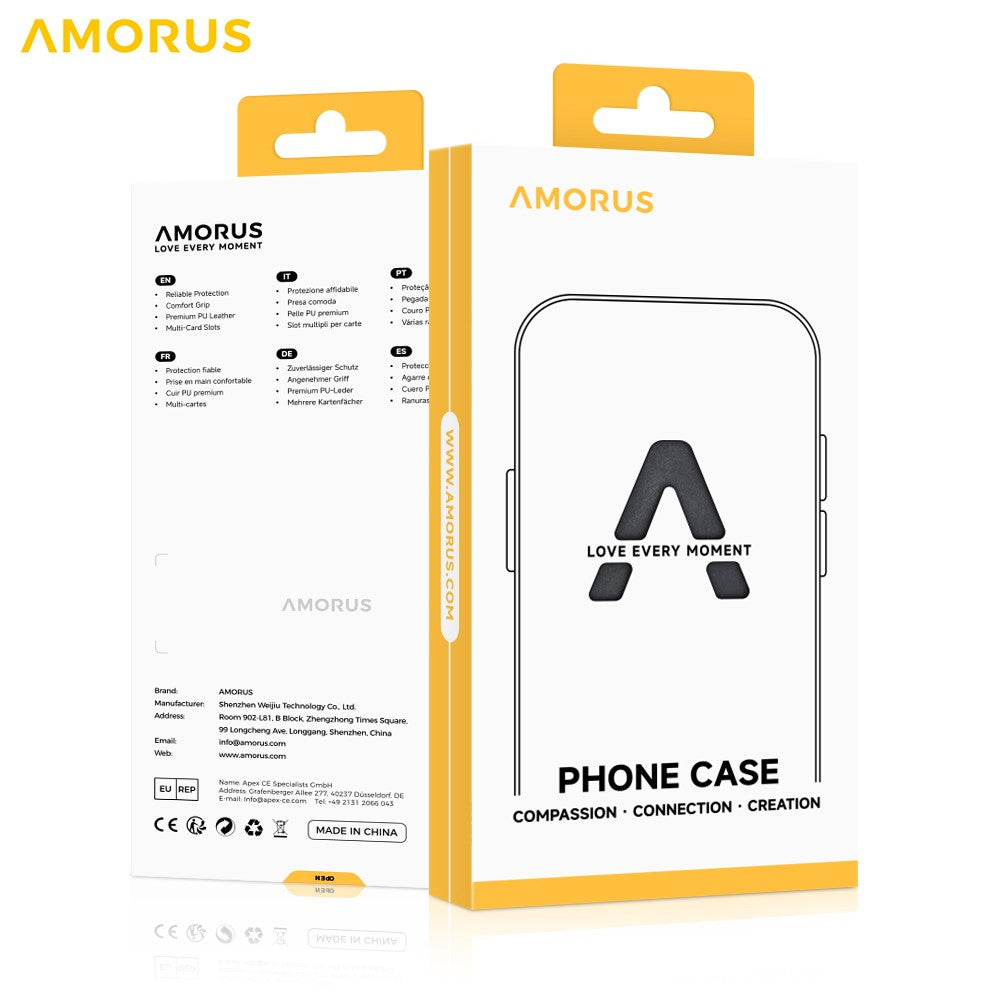 AMORUS till Samsung Galaxy S26+ Magnetiskt skal Glitterpulver PC + TPU-telefonskydd