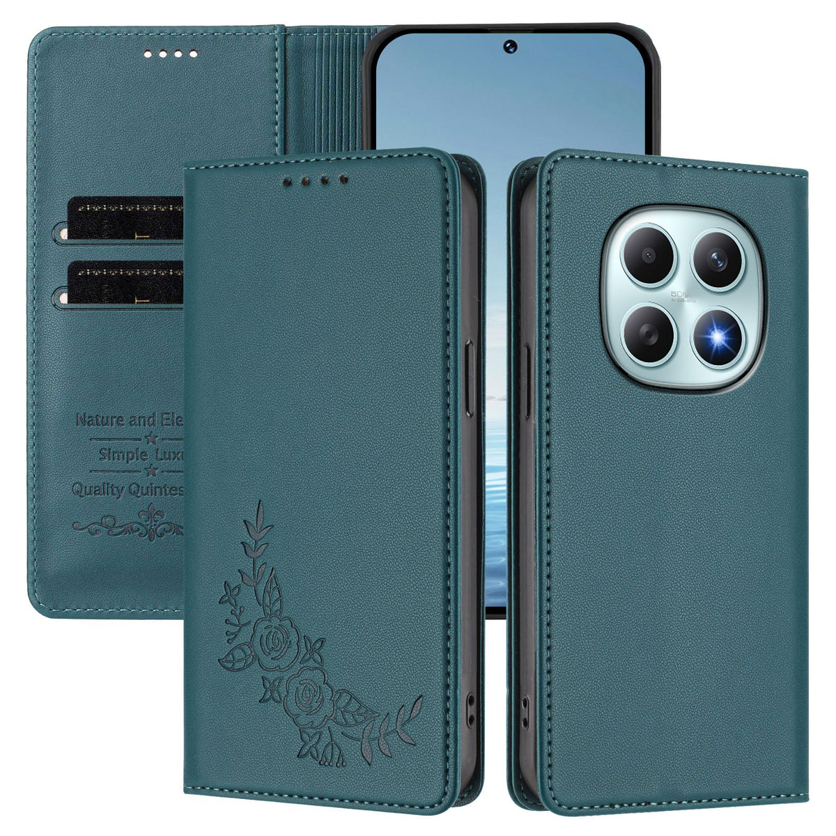 For Xiaomi Poco M8 5G / Xiaomi Redmi Note 15 4G (Global) / Xiaomi Redmi Note 15 5G (Global) Wallet Stand Case Peony Flower Pattern TPU PU Leather Flip Cover