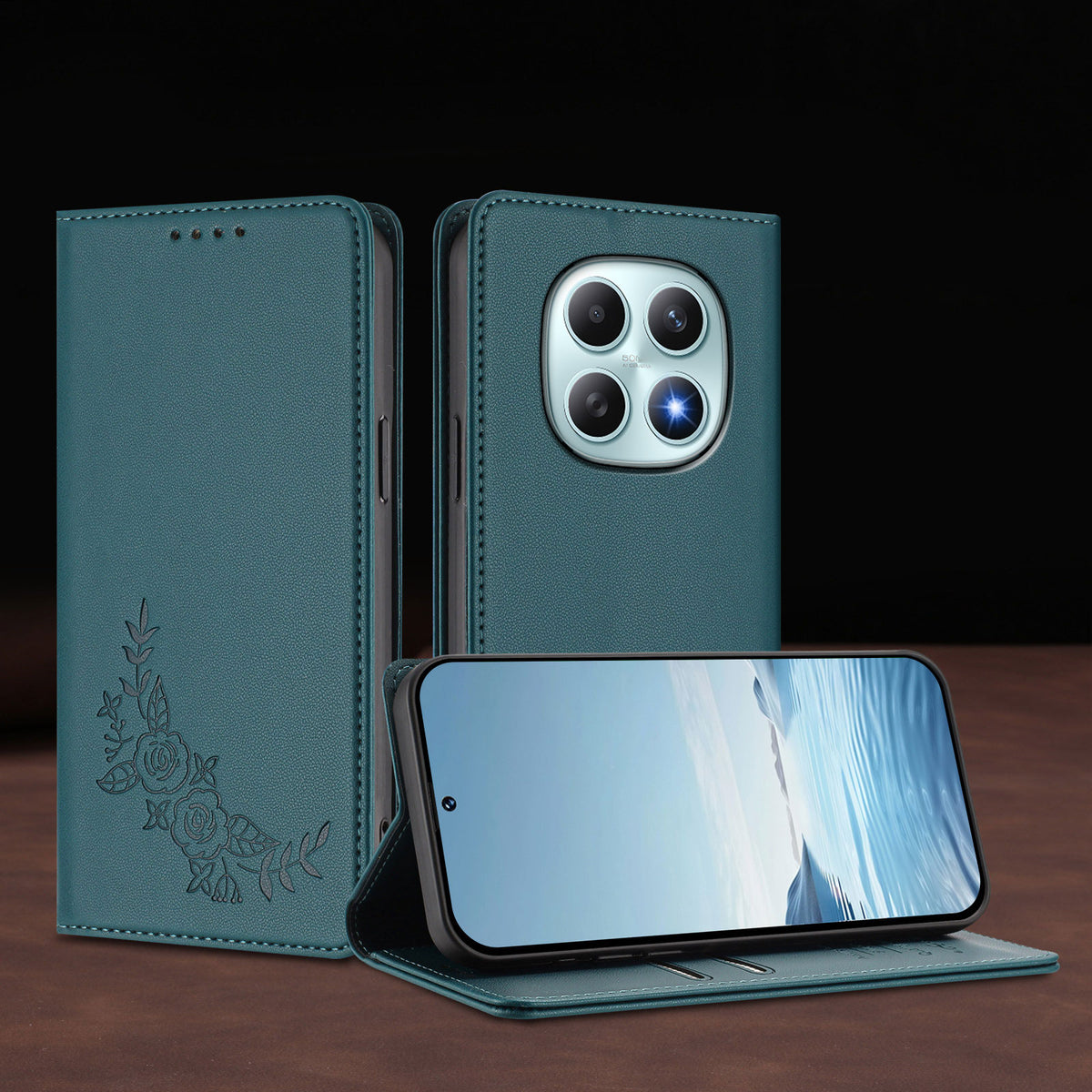 For Xiaomi Poco M8 5G / Xiaomi Redmi Note 15 4G (Global) / Xiaomi Redmi Note 15 5G (Global) Wallet Stand Case Peony Flower Pattern TPU PU Leather Flip Cover