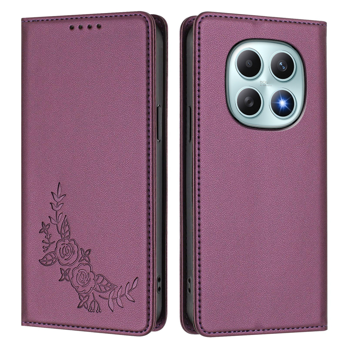 For Xiaomi Poco M8 5G / Xiaomi Redmi Note 15 4G (Global) / Xiaomi Redmi Note 15 5G (Global) Wallet Stand Case Peony Flower Pattern TPU PU Leather Flip Cover