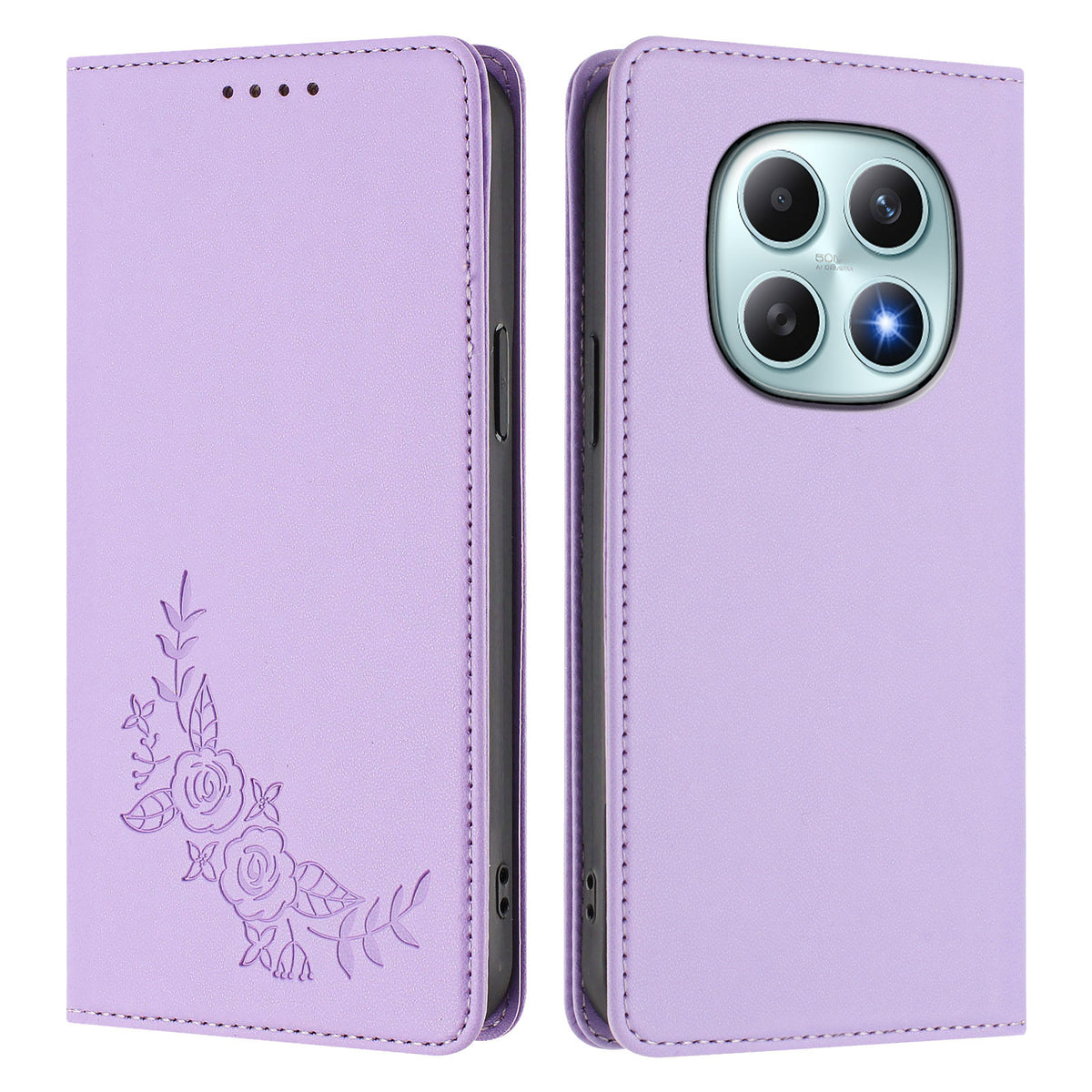 Xiaomi Poco M8 5G / Xiaomi Redmi Note 15 4G (Global) / Xiaomi Redmi Note 15 5G (Global) Plånboksfodral Pionblommönster TPU PU-läder Flipfodral