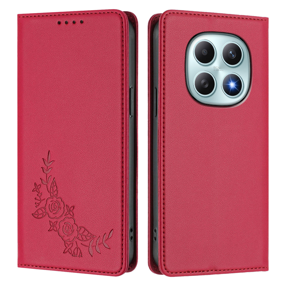 For Xiaomi Poco M8 5G / Xiaomi Redmi Note 15 4G (Global) / Xiaomi Redmi Note 15 5G (Global) Wallet Stand Case Peony Flower Pattern TPU PU Leather Flip Cover
