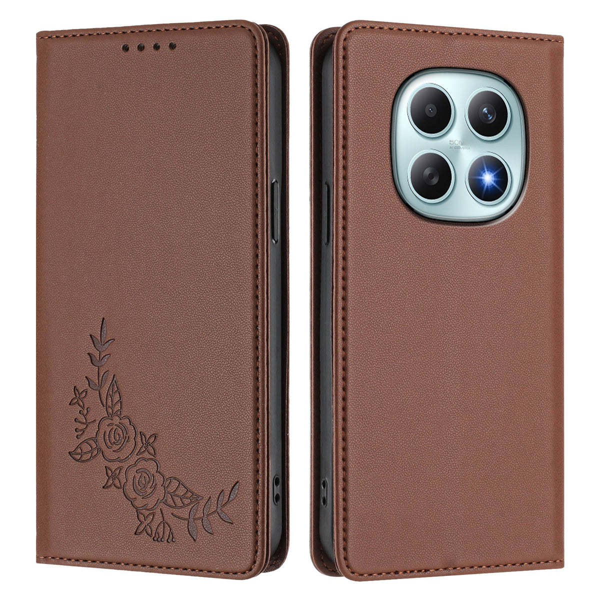 Xiaomi Poco M8 5G / Xiaomi Redmi Note 15 4G (Global) / Xiaomi Redmi Note 15 5G (Global) Plånboksfodral Pionblommönster TPU PU-läder Flipfodral