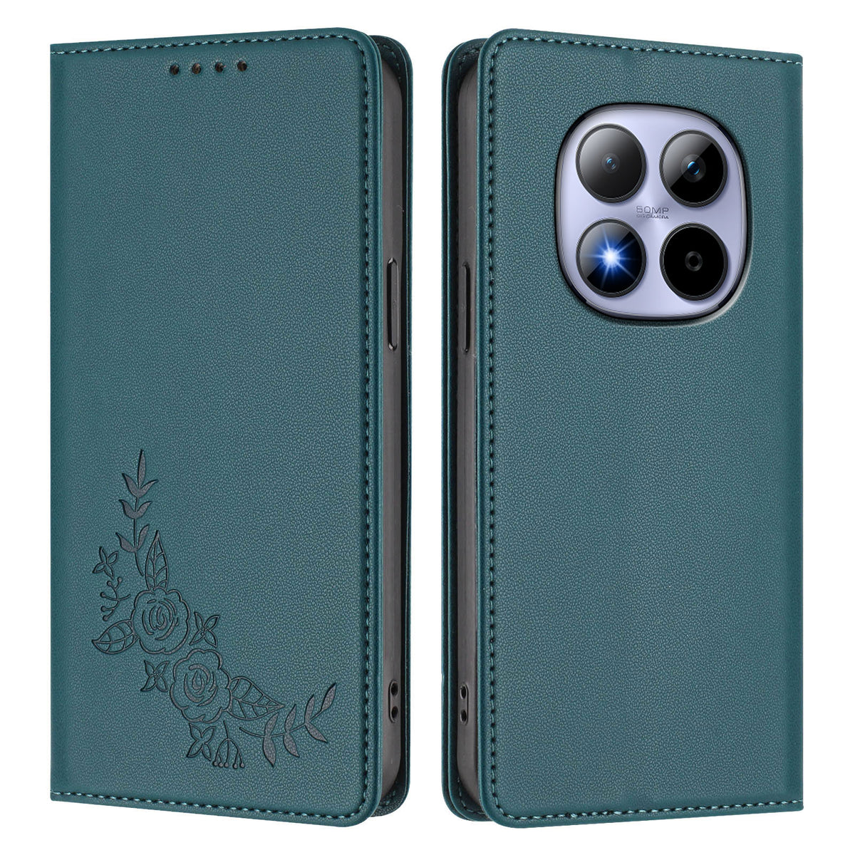 For Xiaomi Redmi Note 15 Pro 4G (Global) Wallet Stand Case Peony Flower Pattern TPU PU Leather Flip Cover