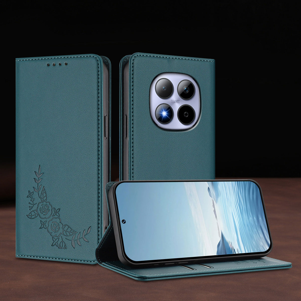 For Xiaomi Redmi Note 15 Pro 4G (Global) Wallet Stand Case Peony Flower Pattern TPU PU Leather Flip Cover