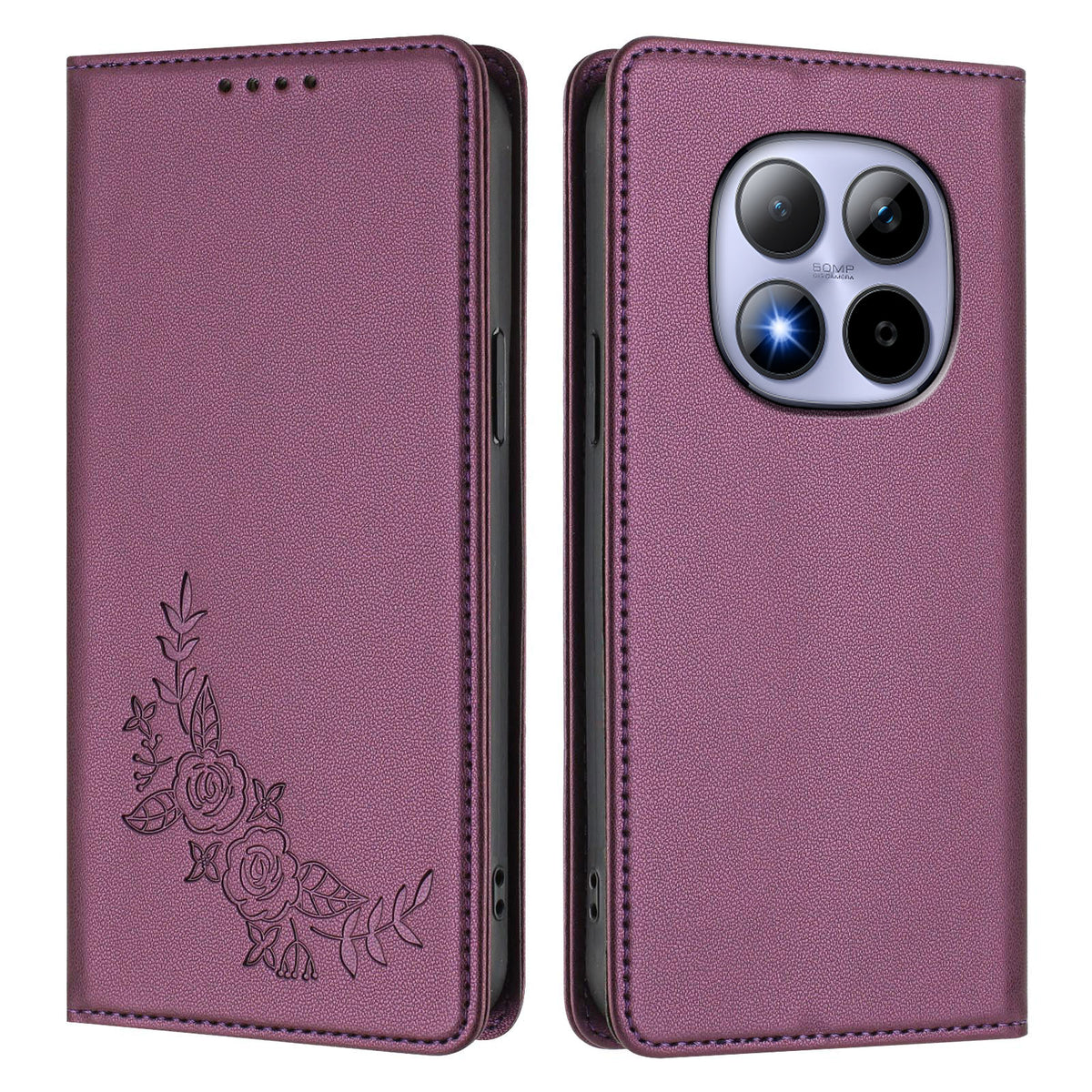 For Xiaomi Redmi Note 15 Pro 4G (Global) Wallet Stand Case Peony Flower Pattern TPU PU Leather Flip Cover