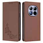 For Xiaomi Redmi Note 15 Pro 4G (Global) Wallet Stand Case Peony Flower Pattern TPU PU Leather Flip Cover