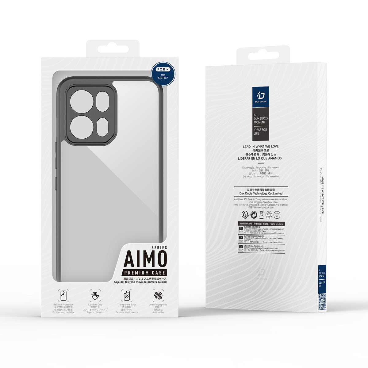 Dux Ducis for Oppo K15 Pro+ 5G DUX DUCIS Aimo Series PC + TPU Clear Back Phone Cover (REACH Certification)