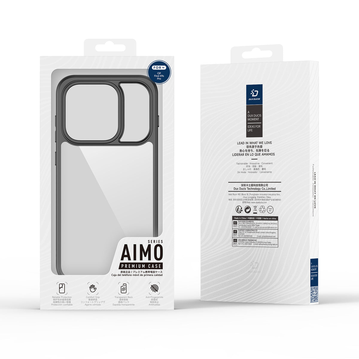Dux Ducis för Oppo Find X9s Pro 5G DUX DUCIS Aimo-serien PC + TPU genomskinligt bakstycke för mobil (REACH-certifiering)