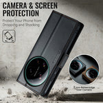 CaseMe för Xiaomi 17 Ultra 5G-skal CASEME 023-serien RFID-blockerande plånboksfodral Glansigt läderfodral med litchitextur