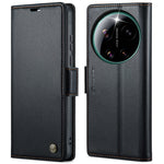CaseMe til Xiaomi 17 Ultra 5G-etui, CASEME 023-serien, RFID-blokerende pung-etui, blankt læderetui med litchitekstur