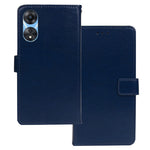 IDEWEI For Oppo A58 5G PU Leather Flip Cover, Wallet Feature Magnetic Closure Phone Case Crazy Horse Texture Shell with Stand